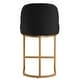 preview thumbnail 6 of 81, Leick Home Upholstered Barrelback Counter Stool with Metal Base