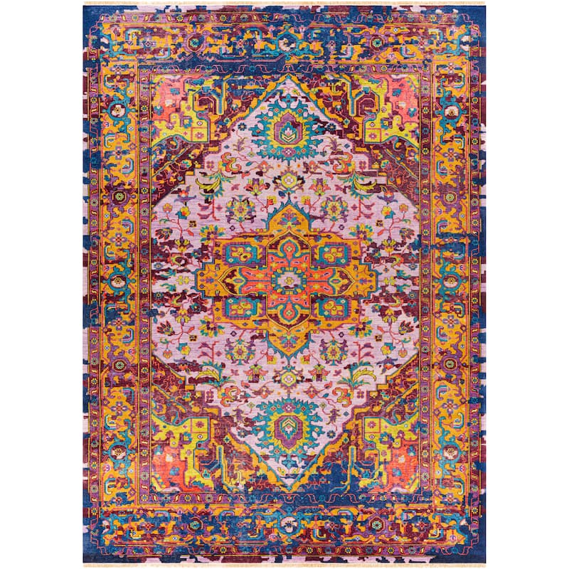 Hand-Knotted Ordnance Wool Area Rug - 8' x 11' - 8' x 11' - Purple