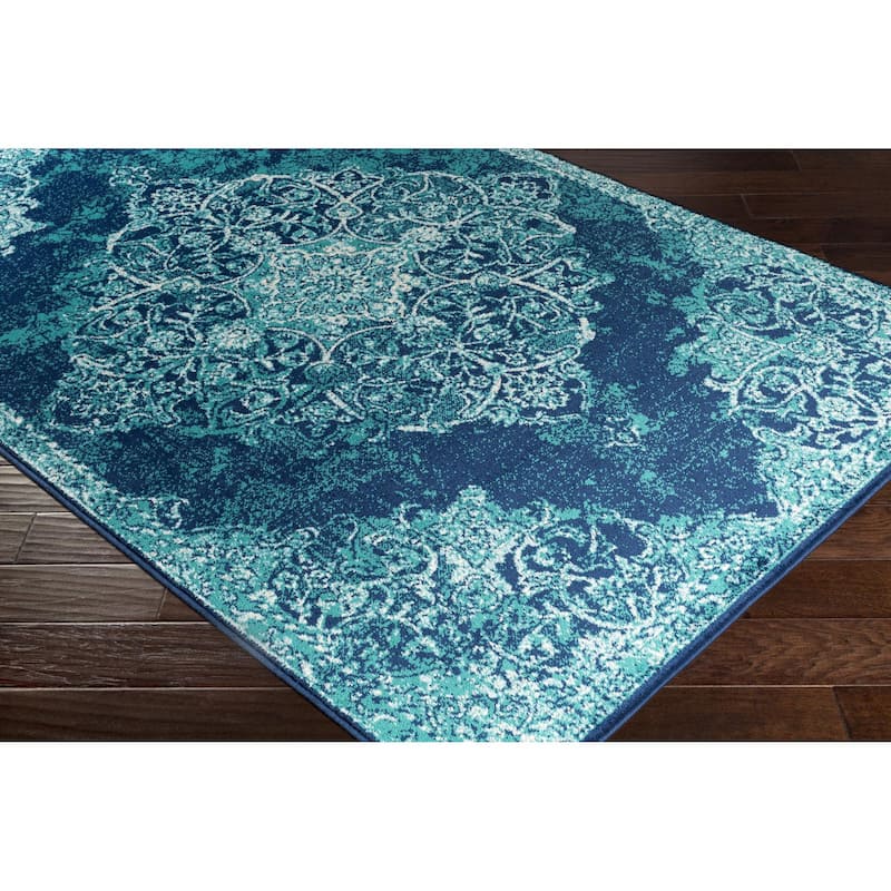 Livabliss Paramount Traditional Teal Area Rug