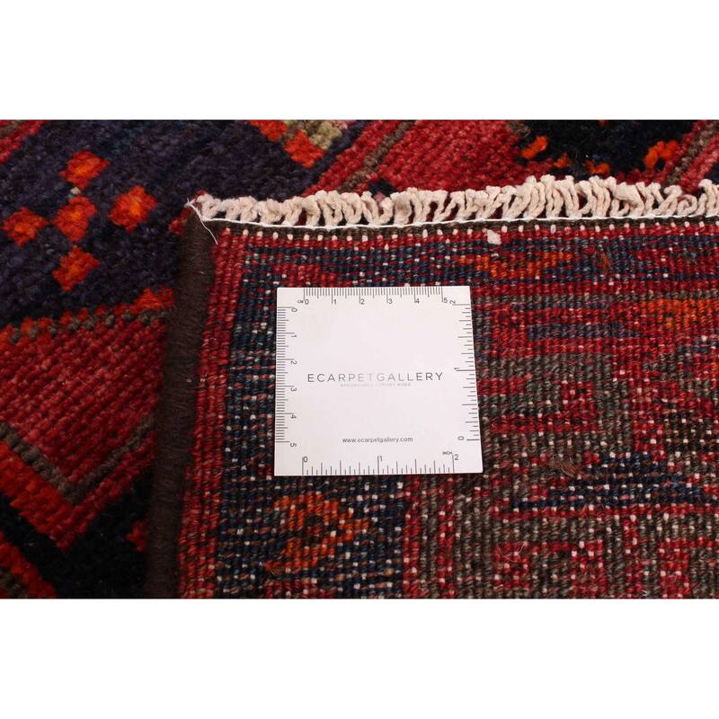 ECARPETGALLERY Hand-knotted Melis Vintage Dark Navy, Red Wool Rug - 4'9 x 8'1