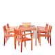 Option Set of Brown-6chairs&1table