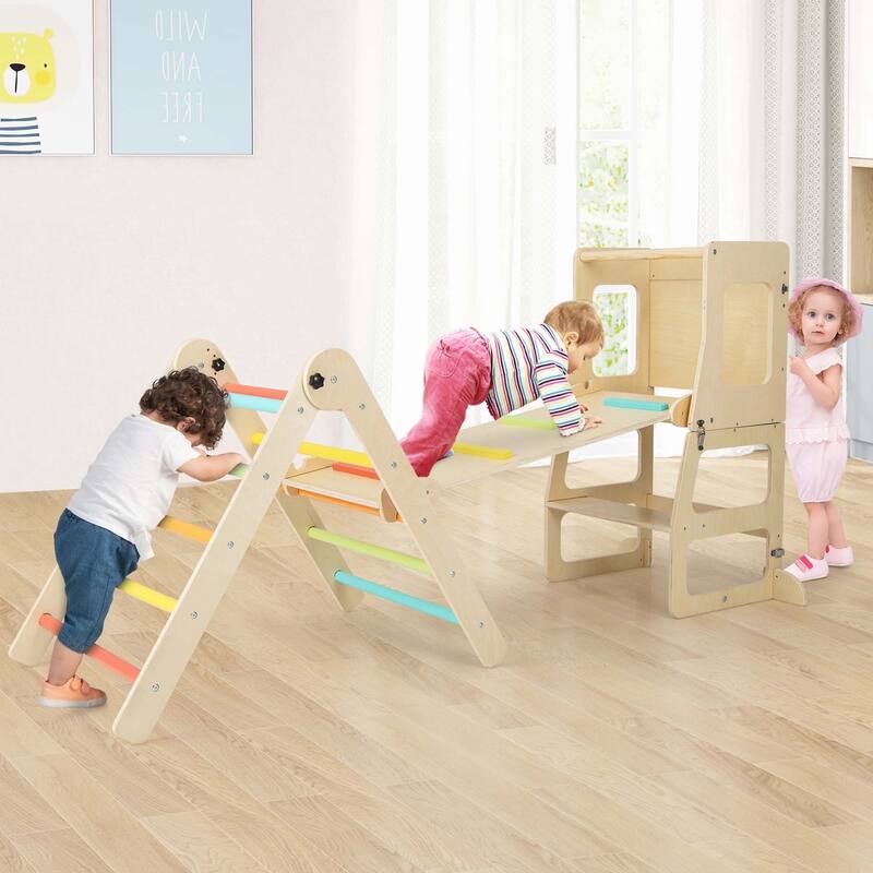 Costway 7-in-1 Toddler Climbing Toy Set with Reversible Ramp - See Details