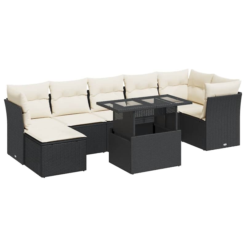 8-Piece Patio Sofa Set with Cushions - 21.7 x 39.4 x 28.7 in