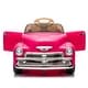 preview thumbnail 60 of 58, Vintage Chevrolet 3100 12V Ride-On Truck for Kids with Parental Remote, USB, and Music 鈥 Pink