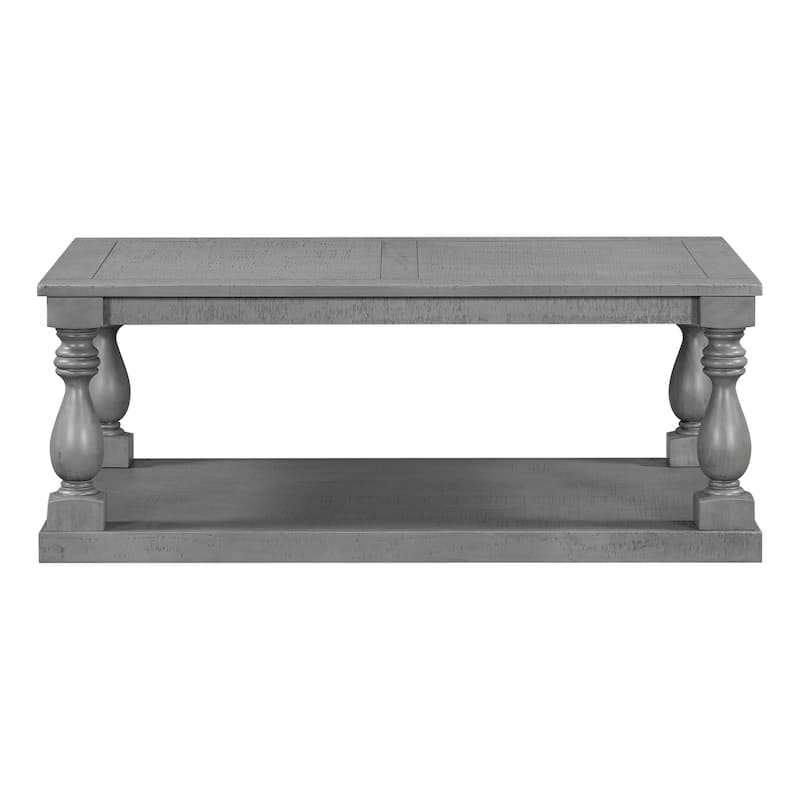 45" Vintage Coffee Table with Vase Legs