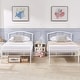 preview thumbnail 7 of 32, VECELO 2-Pack Twin Kids Beds with Hollow Headboard 37.2" Height Modern Bed Set of 2 Matching Minimalist Children's Bedroom White