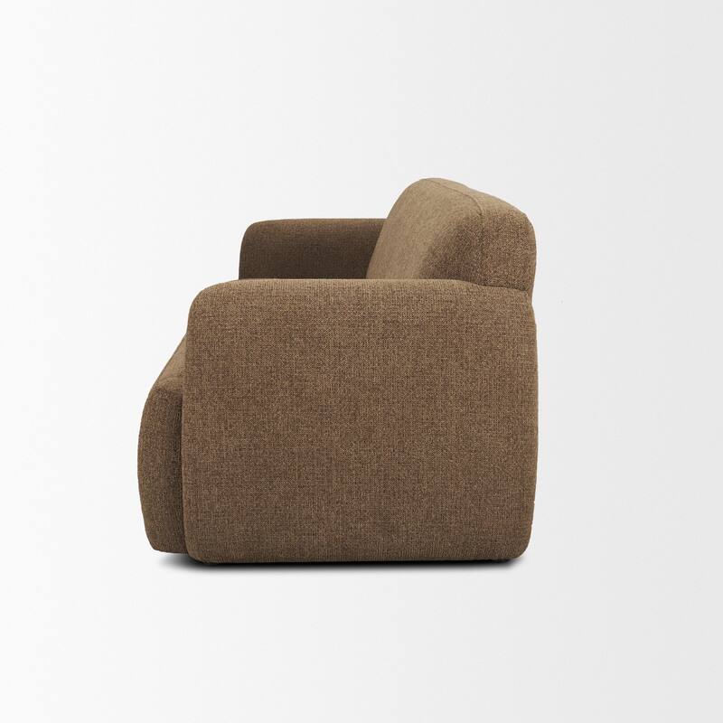 Saga Stonewashed Rust Chenille Fabric 3 Seater Sofa - 89.5L x 37.5W x 33.0H