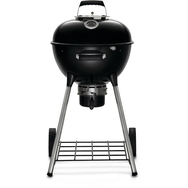Napoleon NK18K-LEG-3 21" Wide Charcoal Portable Grill with Lid Hanger - Black