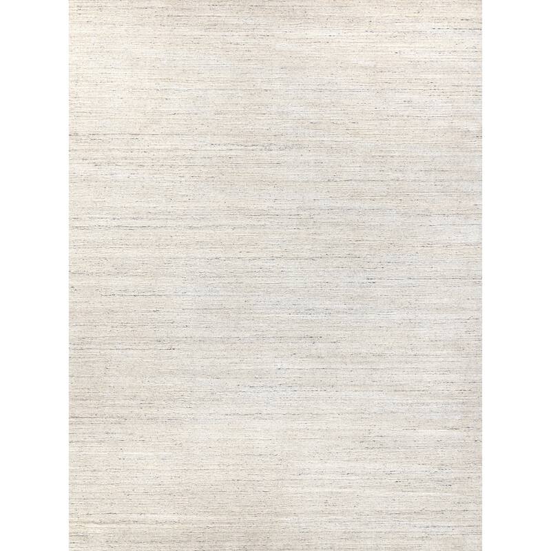 EXQUISITE RUGS Palazzo Hand-loomed Wool/Bamboo Silk Dark Grey/Grey Area Rug.