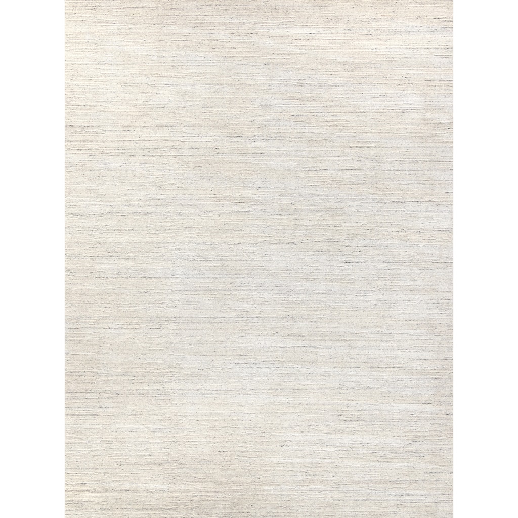 EXQUISITE RUGS Palazzo Hand-loomed Wool/Bamboo Silk Dark Grey/Grey Area Rug.