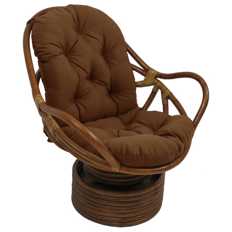 Blazing Needles 48-inch Swivel Rocker Cushion - 24 x 48 - mocha