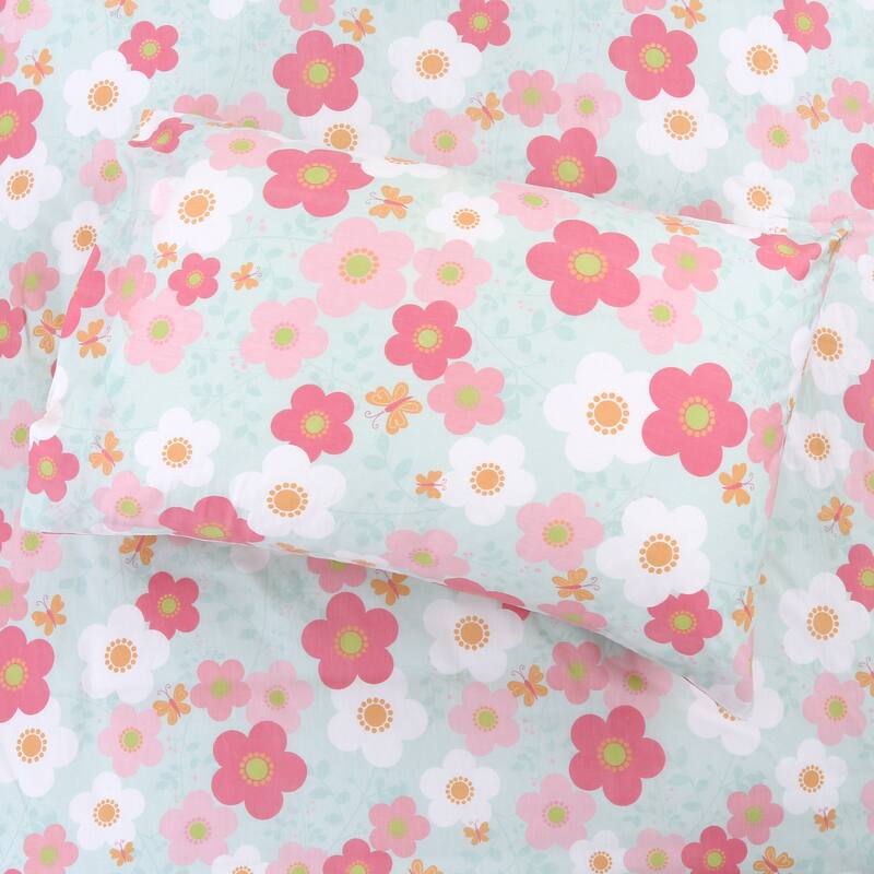 3-Piece Cotton Toddler Sheet Set for Kids Boys & Girls (Animals, Fish, Sports, Floral)