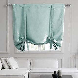 Exclusive Fabrics Faux Silk Taffeta Tie-Up Window Shade (1 Panel)