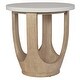 preview thumbnail 1 of 4, Uttermost Tatli Stone Top Side Table - 24"W x 24.4"H x 24"D