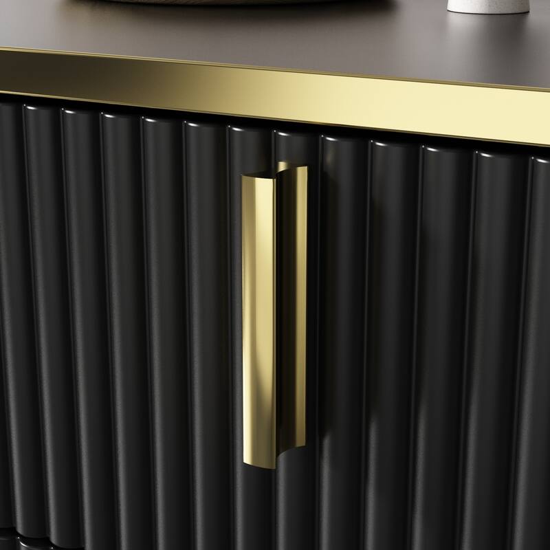 Pop-Up Door Credenza Sideboard Buffet Buffet Sideboard Storage Cabinet
