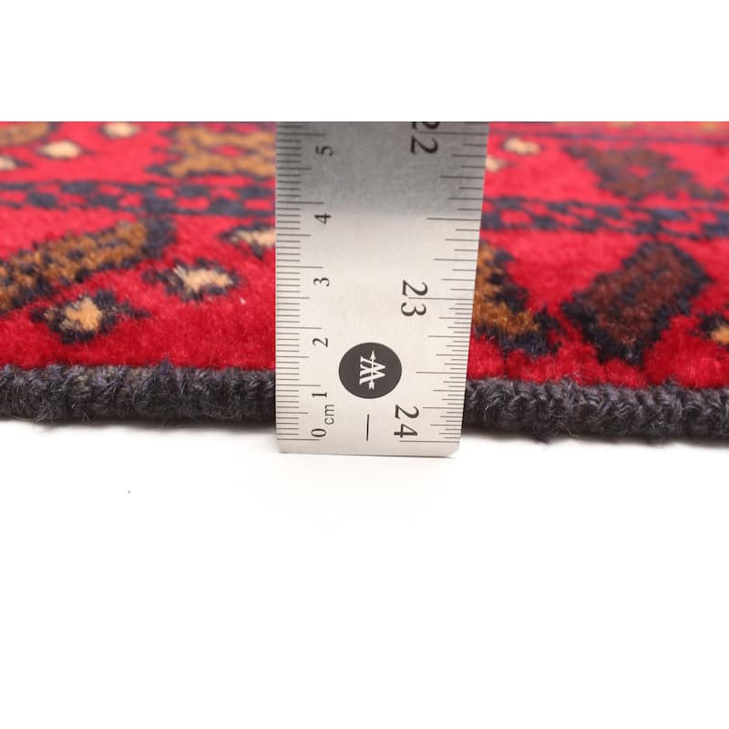 ECARPETGALLERY Hand-knotted Teimani Red Wool Rug - 3'9 x 6'8