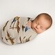 preview thumbnail 3 of 4, Sweet Jojo Designs Brown Western Cowboy Boy 100% Cotton Muslin Baby Swaddle Receiving Blanket - Wild West, Southern Charm, Horse