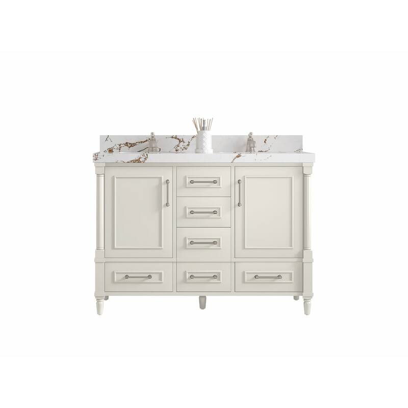 Willow Collections 48 in. W x 22 in. D Aberdeen Double sink Bathroom Vanity with Countertop