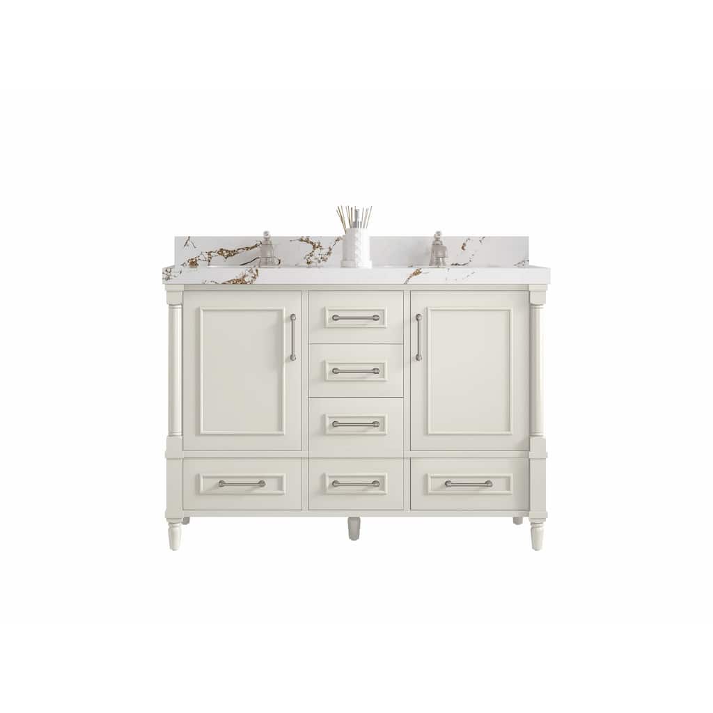 Willow Collections 48 in. W x 22 in. D Aberdeen Double sink Bathroom Vanity with Countertop