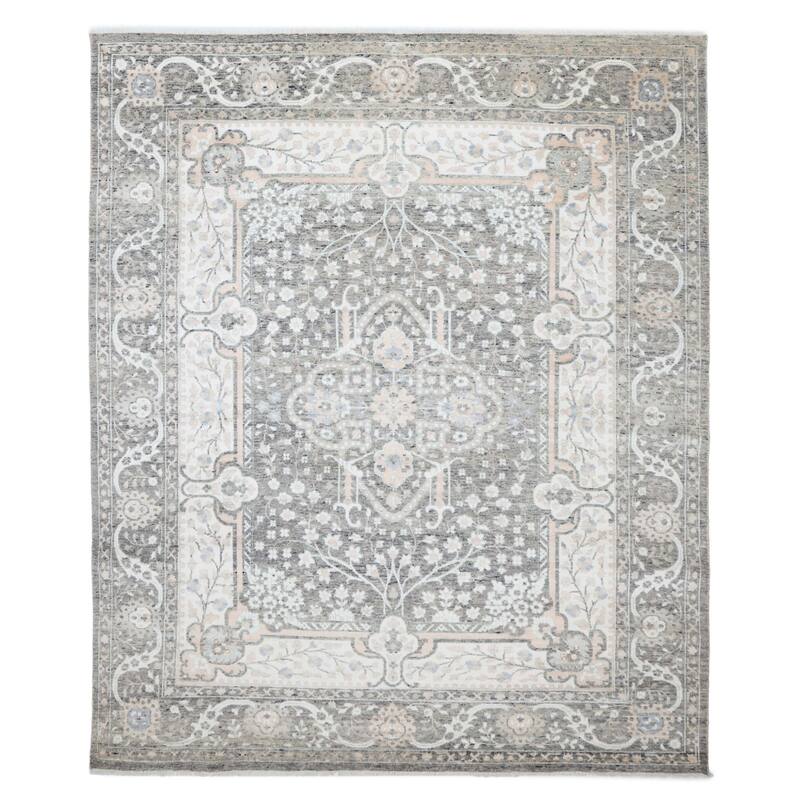 ECARPETGALLERY Hand-knotted Heritage Dark Grey Rug - 7'11 x 10'0