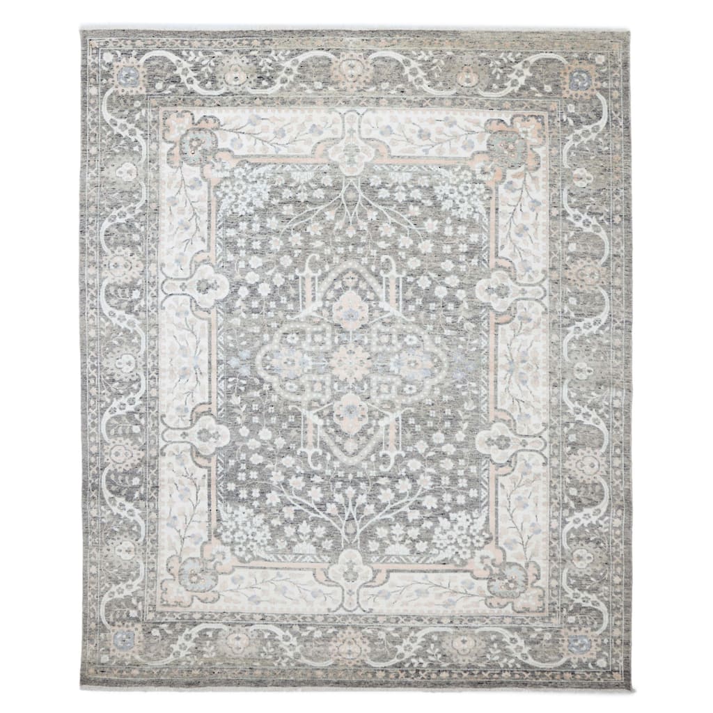 ECARPETGALLERY Hand-knotted Heritage Dark Grey Rug - 7'11 x 10'0