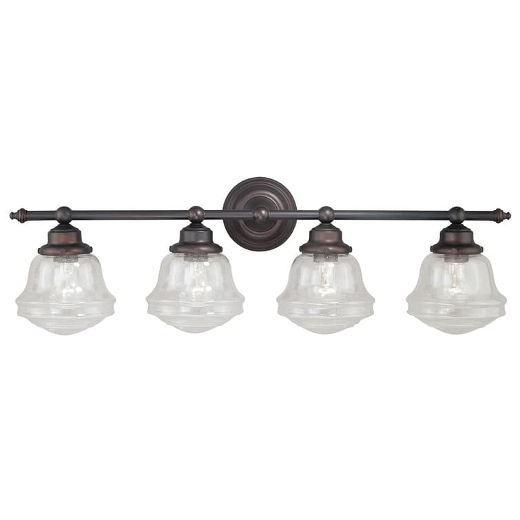 Vaxcel Lighting Huntley 4 Light 32" Wide Bathroom Vanity Light with - Oil Rubbed Bronze