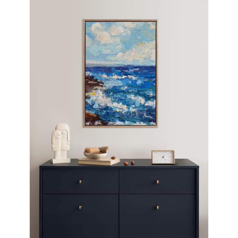 Kate and Laurel Sylvie Beaded Blank Framed Canvas