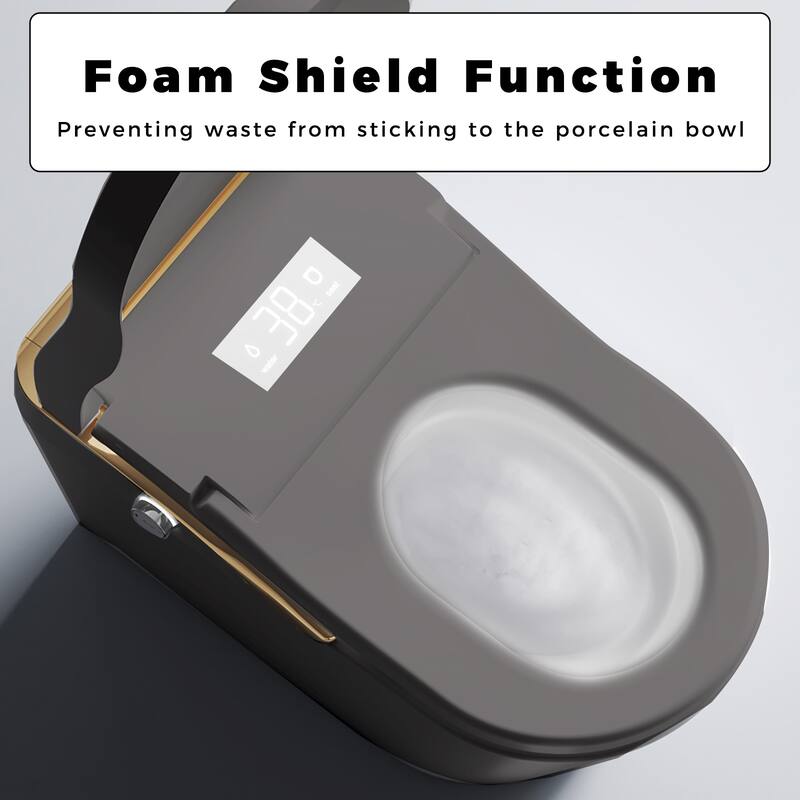 Modern Smart Toilet with Bidet. Auto Open Close. Auto Flush. Heated Seat. Warm Water. Dryer. Foam Shield
