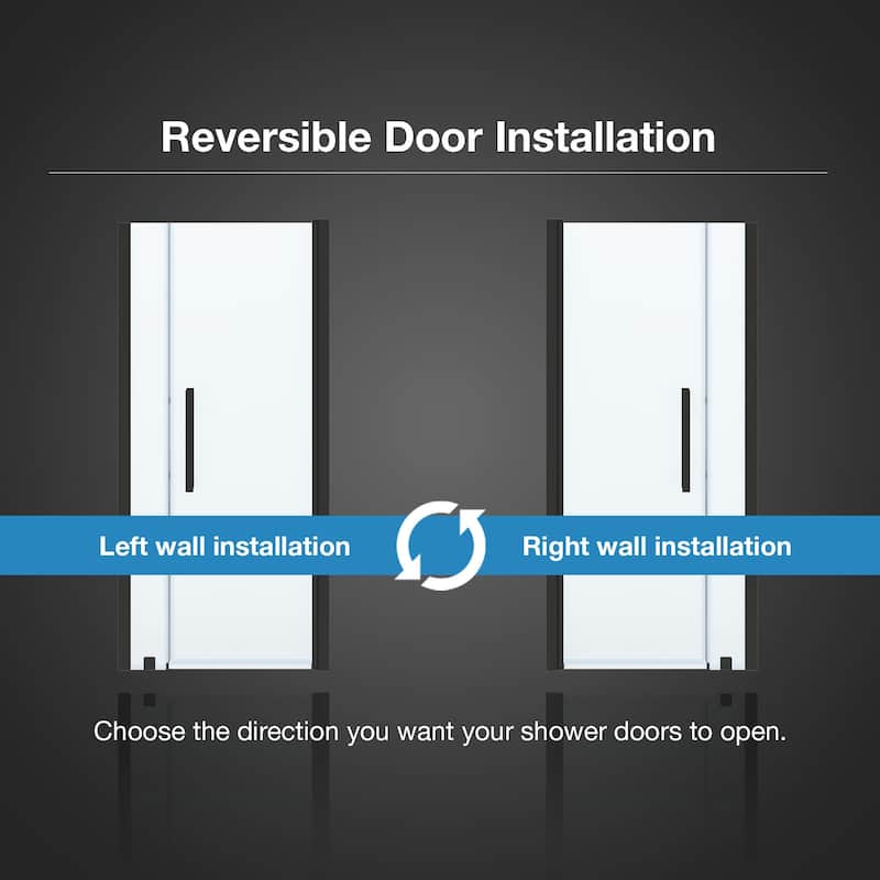 Pasadena Alcove Frameless Pivot Shower Door, 2025