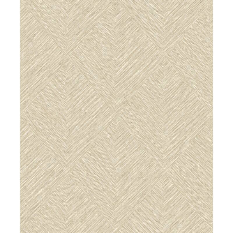 Chesapeake Hollis Light Brown Textured Diamond Wallpaper
