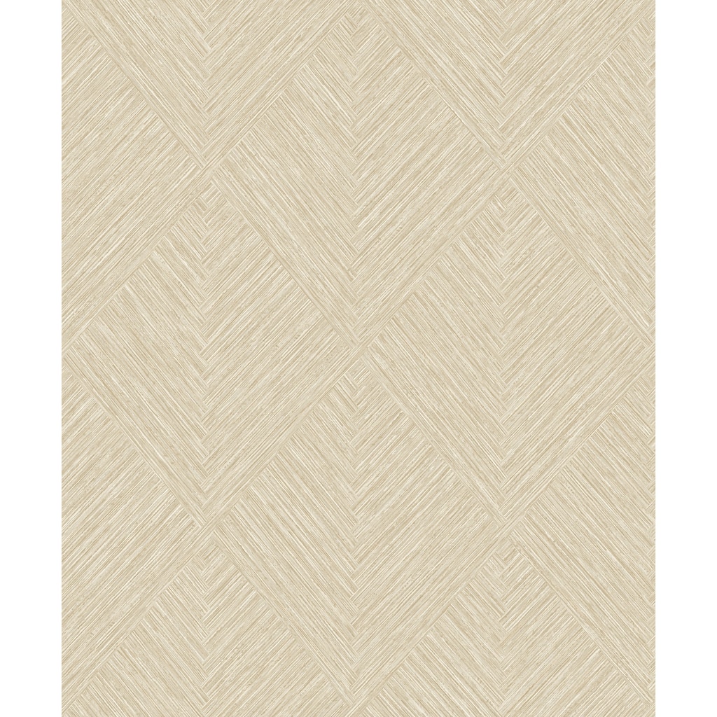 Chesapeake Hollis Light Brown Textured Diamond Wallpaper