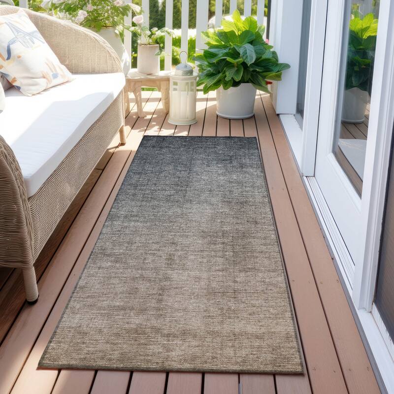 Naz Ombre Weather Resistant Blended Style Outdoor Rug