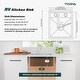 preview thumbnail 2 of 6, TORVA RV Kitchen Sink, 15 x 18 x 7 Inch Undermount Bar Sink Single Bowl Sink with Foldable Faucet Cutting Board, White