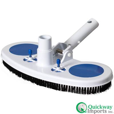 Quickway Imports Manual Weighted Swimming Pool Surface Cleaner Vacuum Head with Dual Air-Relief Valves, Swivel Hose Connector