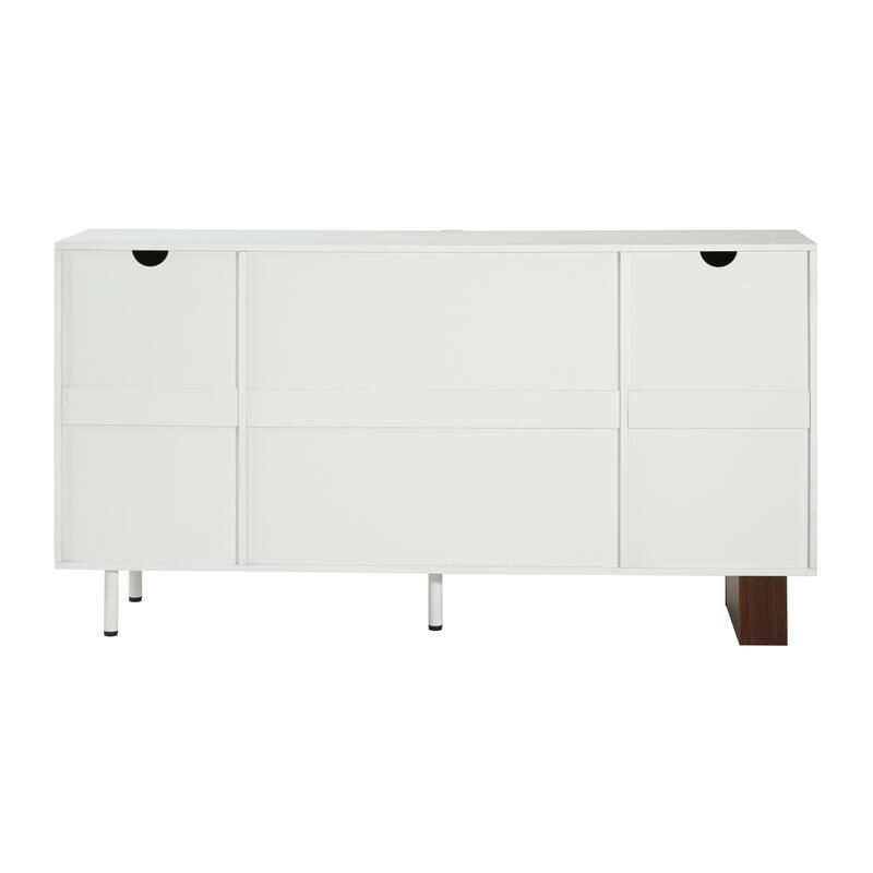 Christopher Knight Home - Modern Sideboard Buffet Cabinet, Soft-close Doors & Adjustable Shelves, Versatile Multi-Space Use