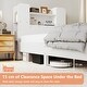preview thumbnail 19 of 17, Twin Size Wooden Platform Bed Frame with Storage Headboard and 2-Tier Shelf