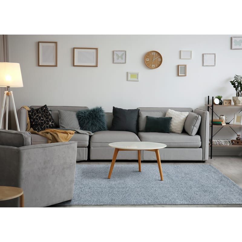 Brooklyn Collection - Blue Shag Indoor Rug
