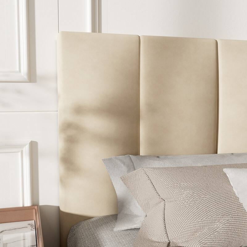 Modern Upholstered Lift-Up Storage Platform Bed with Headboard