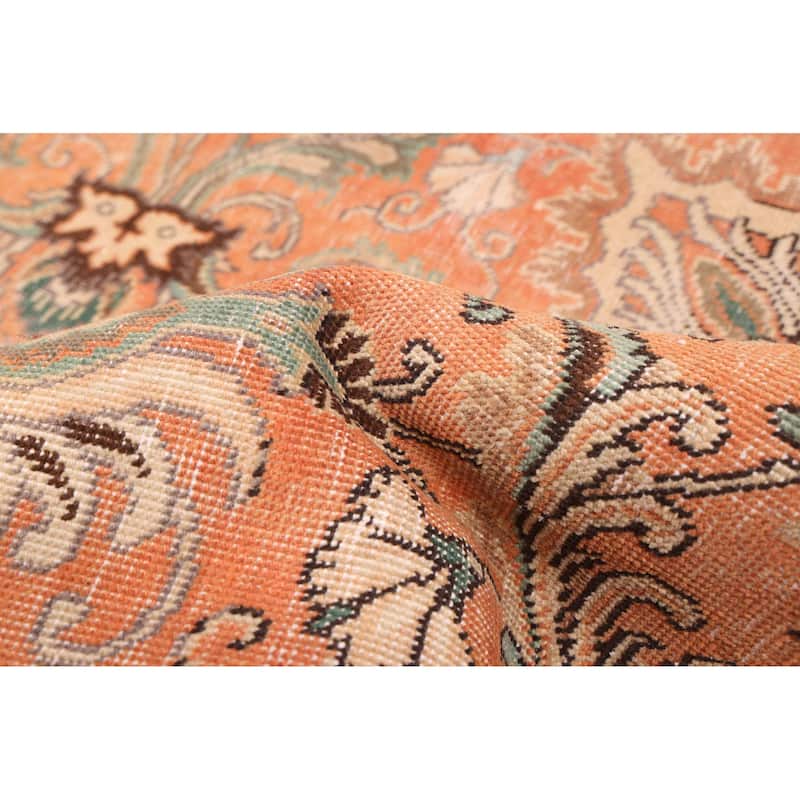 ECARPETGALLERY Hand-knotted Antalya Vintage Copper Wool Rug - 7'5 x 10'0