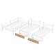 preview thumbnail 13 of 36, Full Over Twin-Twin Triple Bunk Bed with Drawers & Staircase, Metal Platform Bed Frame Can Be Converted Into 3 Separate Beds