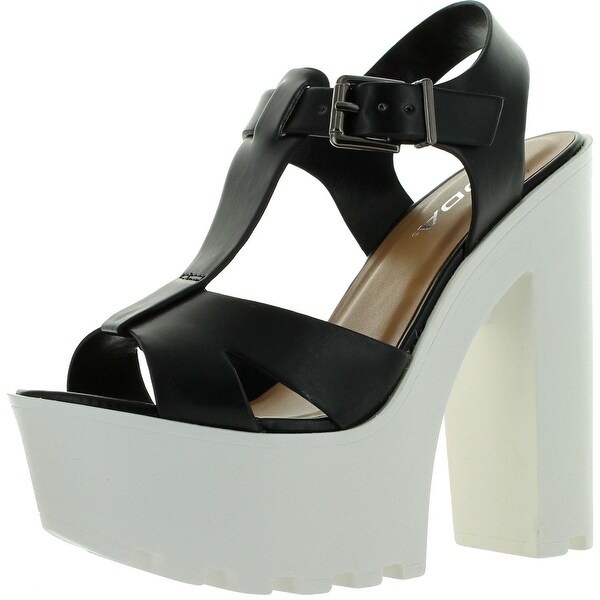 soda lug sole ankle strap womens platform sandals