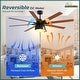 preview thumbnail 30 of 42, 52/66-In Farmhouse Style Industrial Windmill Large Ceiling Fan with Light and Remote