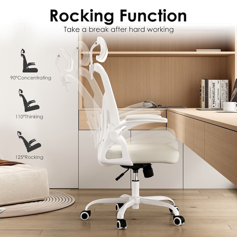 Ergonomic Office Chair, Office Desk Chair with Headrest, High Back Computer Chair with Armrests and Adjustable Lumbar Support