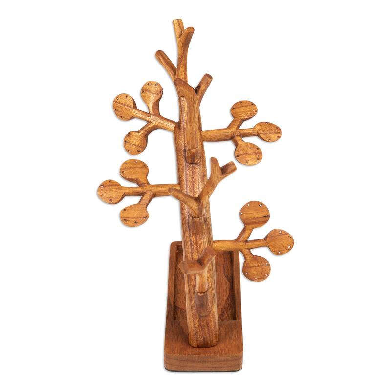 Novica Handmade Sylvan Enchantment Wood Jewelry Stand