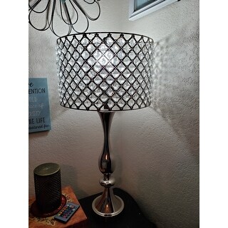 Top Product Reviews For Silver Orchid 27 5 Inch Table Lamp W Crystal Bling Shade 30695414 Overstock