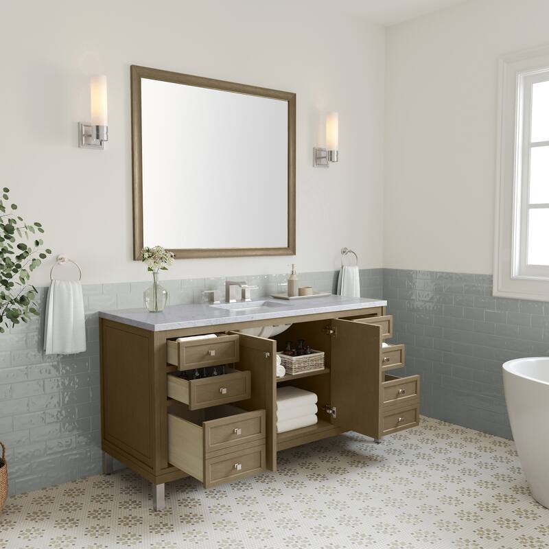 Chicago 60" Single Vanity, Walnut Whisper