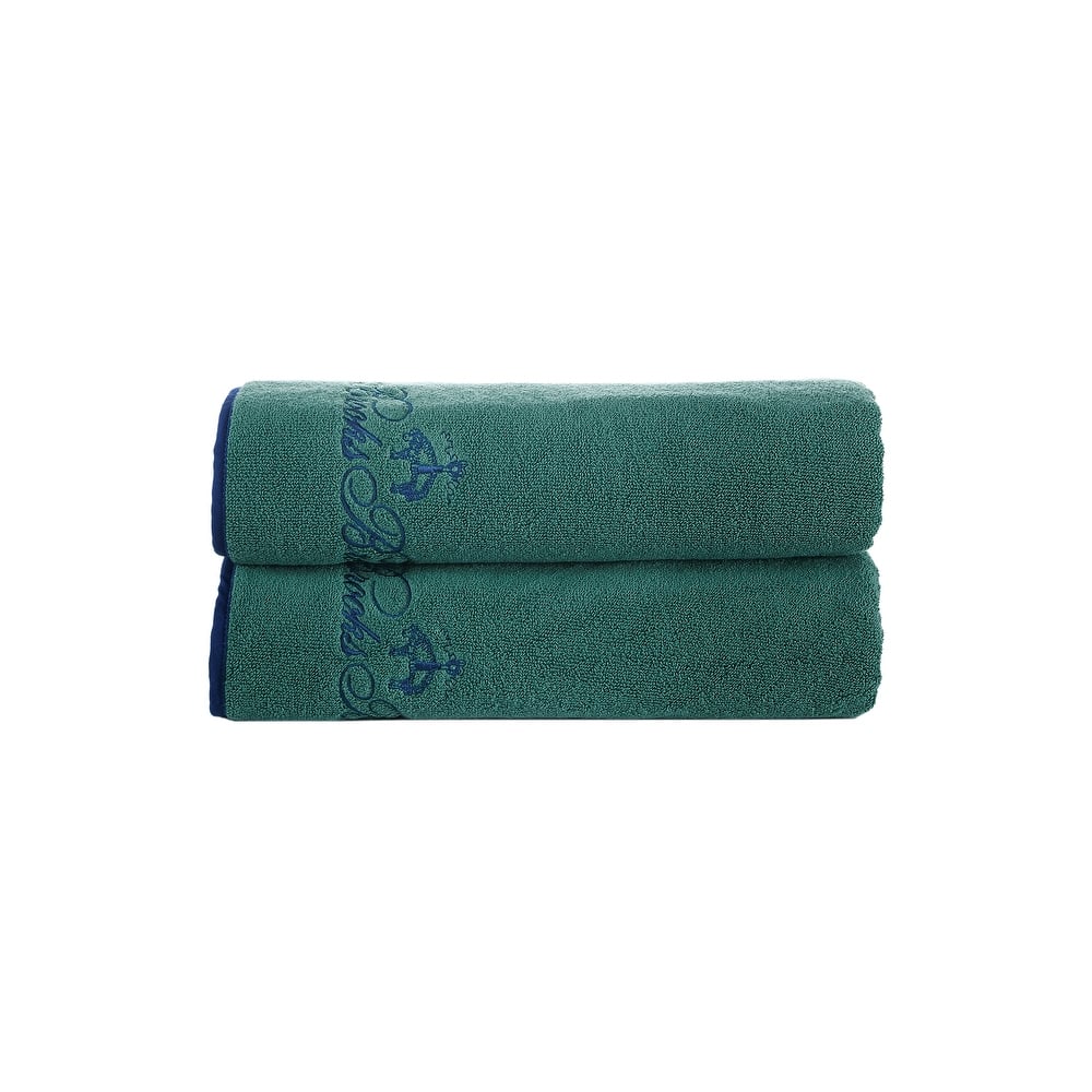 Brooks Brothers Contrast Frame 2 pcs Bath Towels