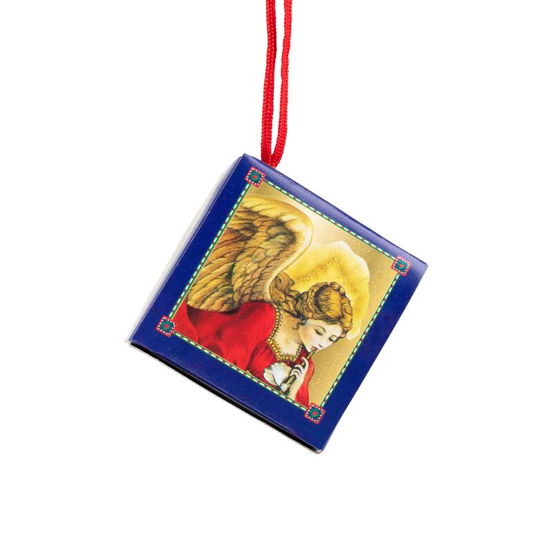 Trumpeting Angel Mini Gift Box Christmas Ornaments - 2" - Set of 24