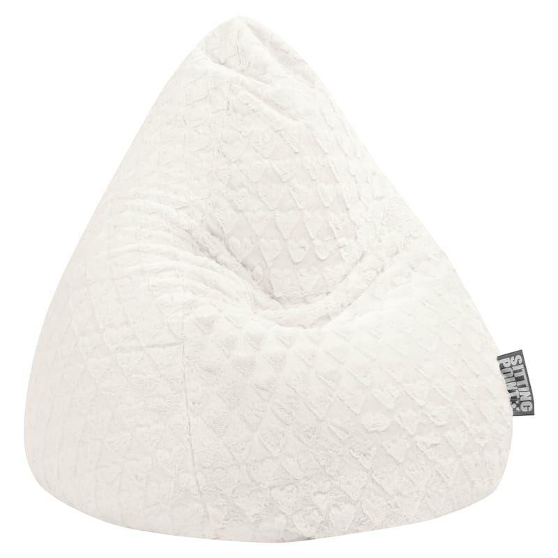 Sitting Point Faux Fur Large Fluffy Bean Bag