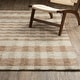 preview thumbnail 1 of 8, Thalia Scandinavian Textured Stripes Beige/ Rust PET Yarn Area Rug 10' x 13' - Rectangle